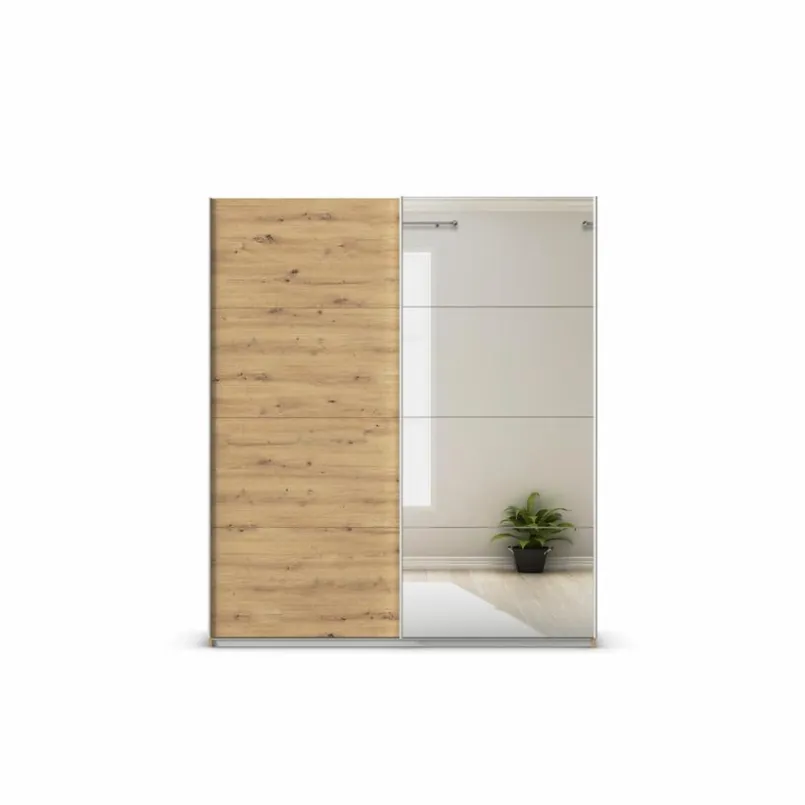 Kleiderschränke|rauch ORANGE Schwebetürenschrank Quadra 181 x 210 cm Artisan-Eiche