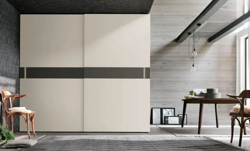 Kleiderschränke|Sormani Schwebetürenschrank Terni 280 x 239 cm Perlmutt
