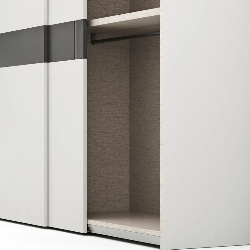 Kleiderschränke|Sormani Schwebetürenschrank Terni 280 x 239 cm Perlmutt