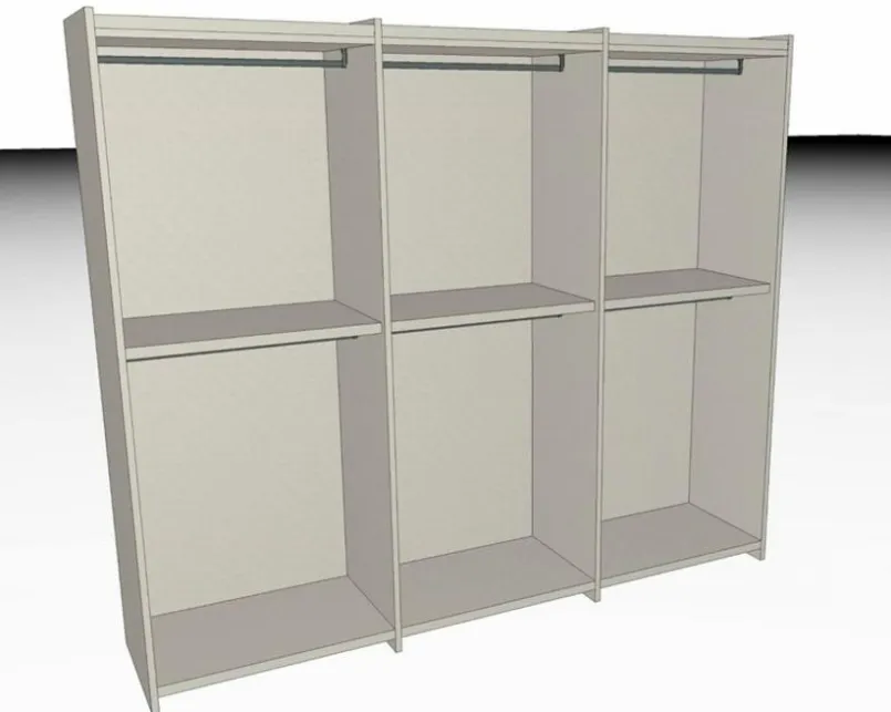 Kleiderschränke|Sormani Schwebetürenschrank Terni 280 x 239 cm Perlmutt