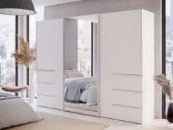 Kleiderschränke|FORTE Schwebetürenschrank Winn2 270 x 200 cm Weiß