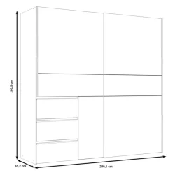 Schwebetürenschrank Winn2 200 x 200 cm<FORTE