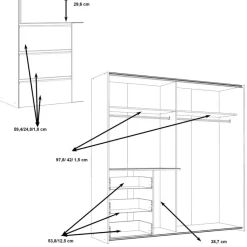 Schwebetürenschrank Winn2 200 x 200 cm<FORTE