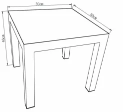 Loungetische|Balkontische-Seitentisch Deluxe Lounge Alu 50x50cm Dunkelgrau