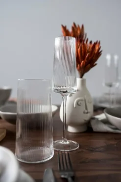 KARE DESIGN Gläser-Sektglas Riffle 215 ml Klar