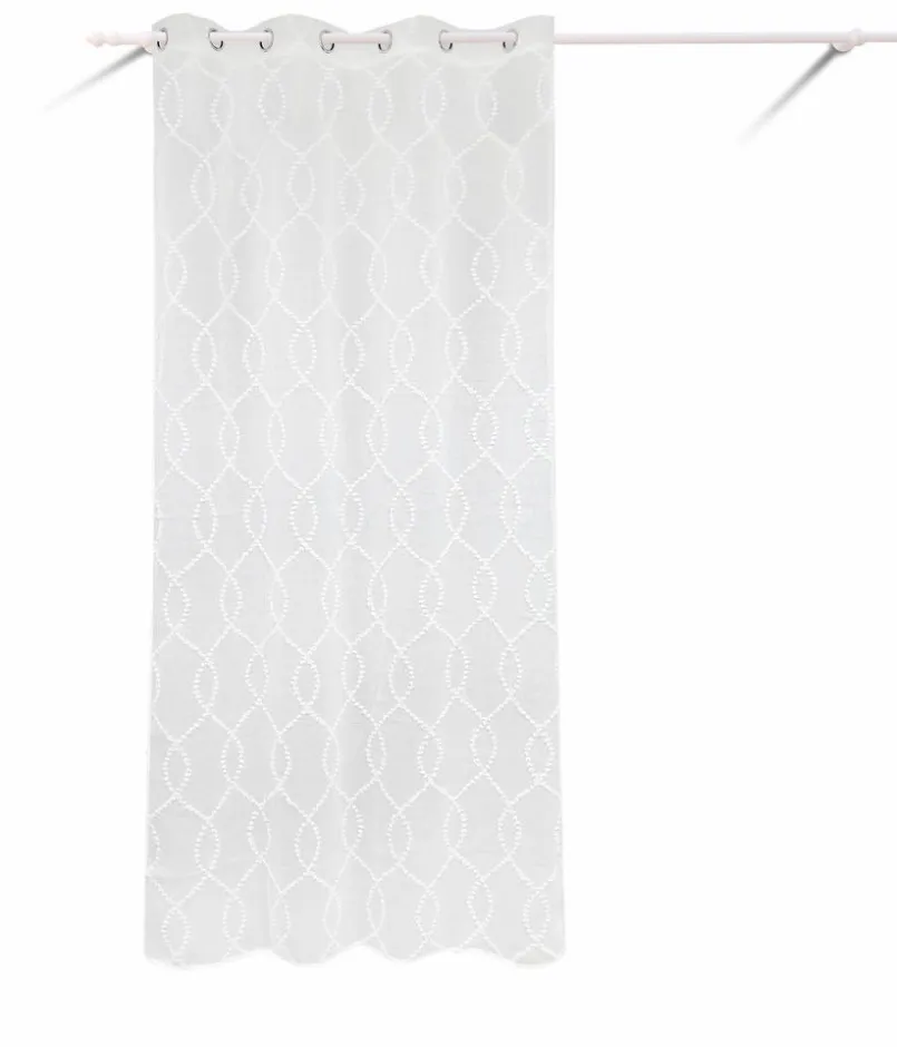 Vorhänge & Gardinen|Collection Noblesse Ösenschal Wella 140 x 245 cm Weiß