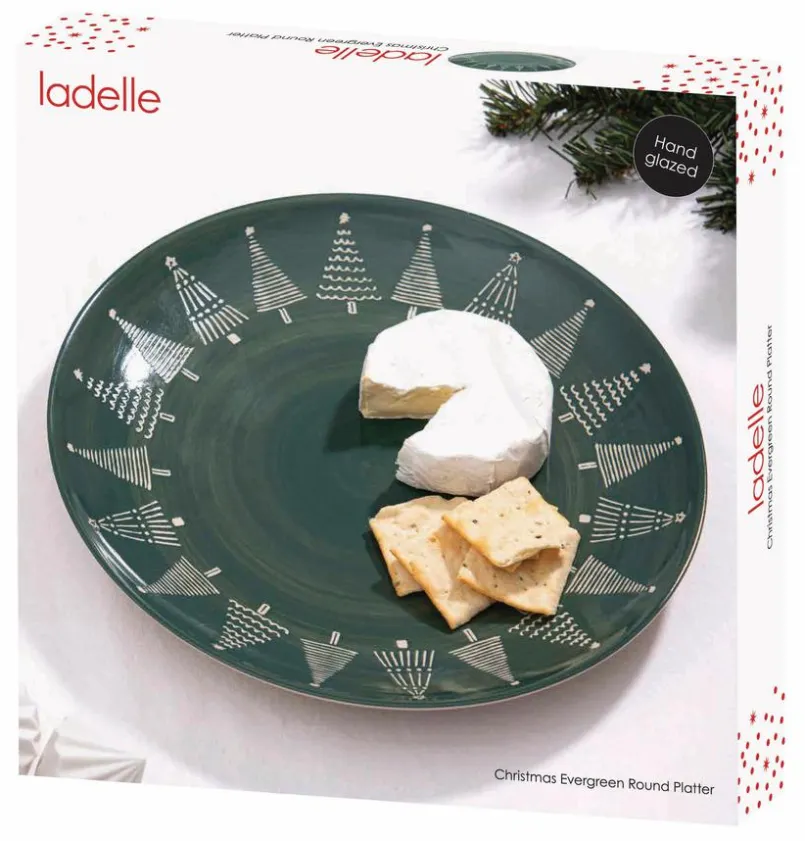 Platten|Servierplatten|ladelle Servierteller Christmas Evergreen Ø 27 cm Grün