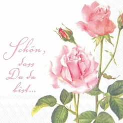 Tischwäsche|Tischwäsche-Serviette A rose for you 20tlg. Rosa