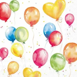 Tischwäsche|Tischwäsche| Serviette Birthday Baloons 20tlg. Bunt