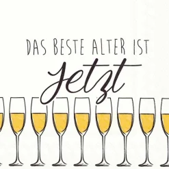 Tischwäsche|Tischwäsche| Serviette Das beste Alter 20tlg. Gold