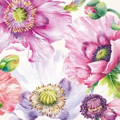 Tischwäsche|Tischwäsche-Serviette Graceful Poppy 20tlg. Rosa