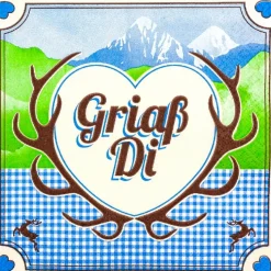 Tischwäsche|Tischwäsche| Serviette Griaß Di 20tlg. Bunt
