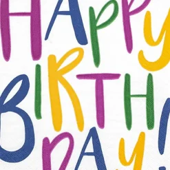 Tischwäsche|Tischwäsche-Serviette Happy Birthday 20tlg. Bunt