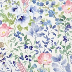 Serviette Indigo Flowers 20tlg.< Best