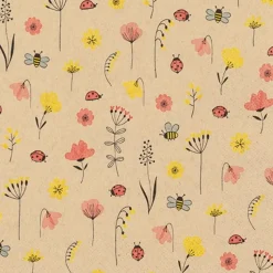 Tischwäsche|Tischwäsche-Serviette Ladybug and bees 20tlg. Bunt