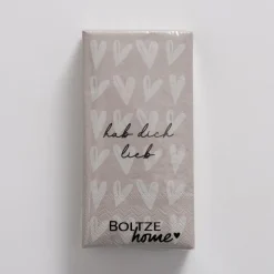 BOLTZE Tischwäsche|Tischwäsche-Serviette Lieb 16tlg. Grau