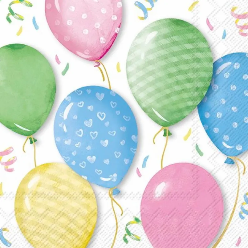 Tischwäsche|Tischwäsche-Serviette Little Ballons 20tlg. Bunt