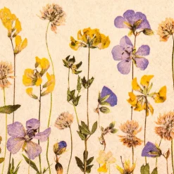 Tischwäsche|Tischwäsche-Serviette Pressed Flowers 20tlg. Bunt