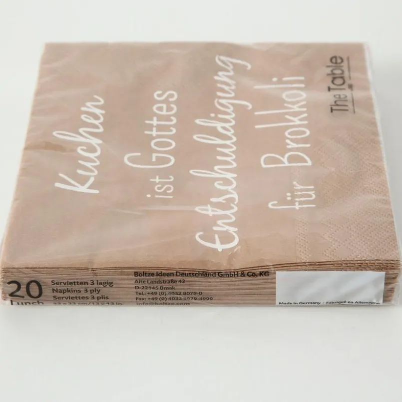 Tischwäsche|Tischwäsche|BOLTZE Serviette 20tlg. Braun