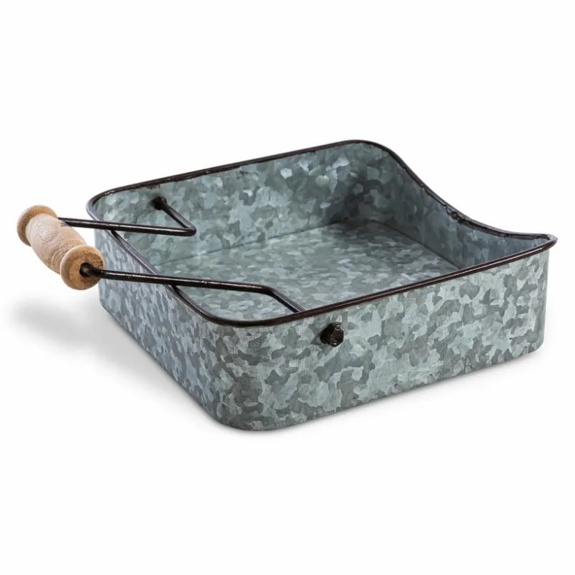 Halterungen-Serviettenhalter 17,5 x 17,5 cm Silber