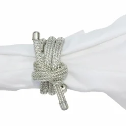 Halterungen-Serviettenring Knoten Ø 14 cm Silber