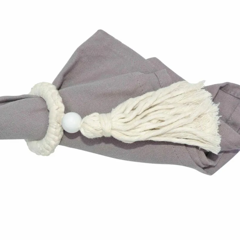 Halterungen-Serviettenring Quaste Ø 7 cm Creme