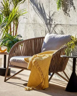 Loungesessel|Gartenstühle|DAHEIM Sessel Branzie Braun