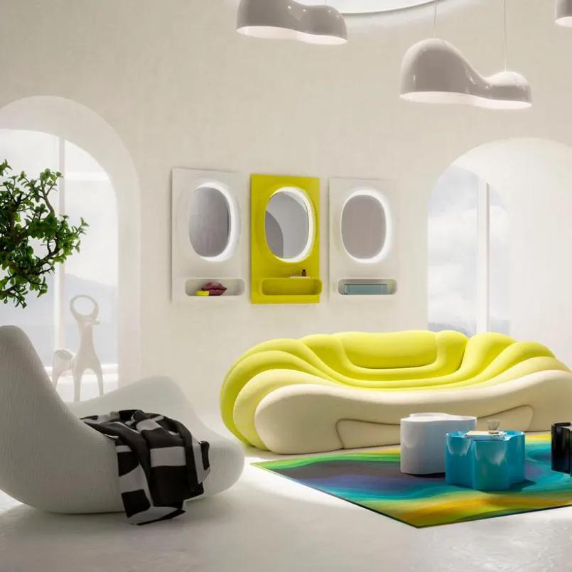 Sessel|KARE X KARIM RASHID Sessel Glow Wave 70889 Weiß