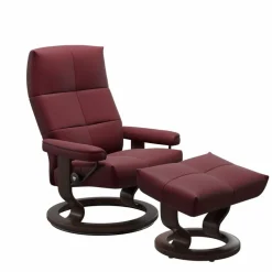 STRESSLESS Sessel-Sessel mit Hocker David Classic Batick Bordeaux