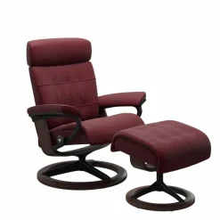 STRESSLESS Sessel-Sessel mit Hocker Erik Signature Batick Bordeaux