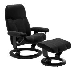 STRESSLESS Sessel-Sessel mit Hocker M Consul Classic *Aktion* Batick Black