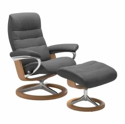Sessel|STRESSLESS Sessel mit Hocker M Opal Signature Grey