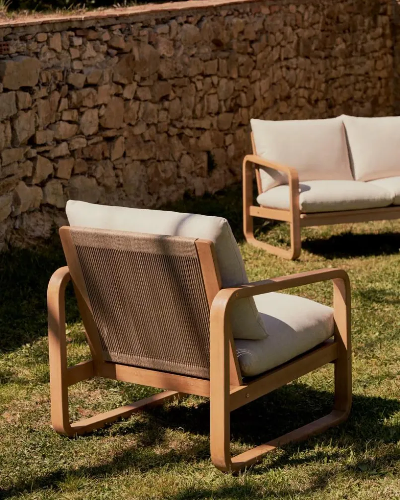 Kave Home Loungesessel|Gartenstühle-Sessel Sacaleta Beige