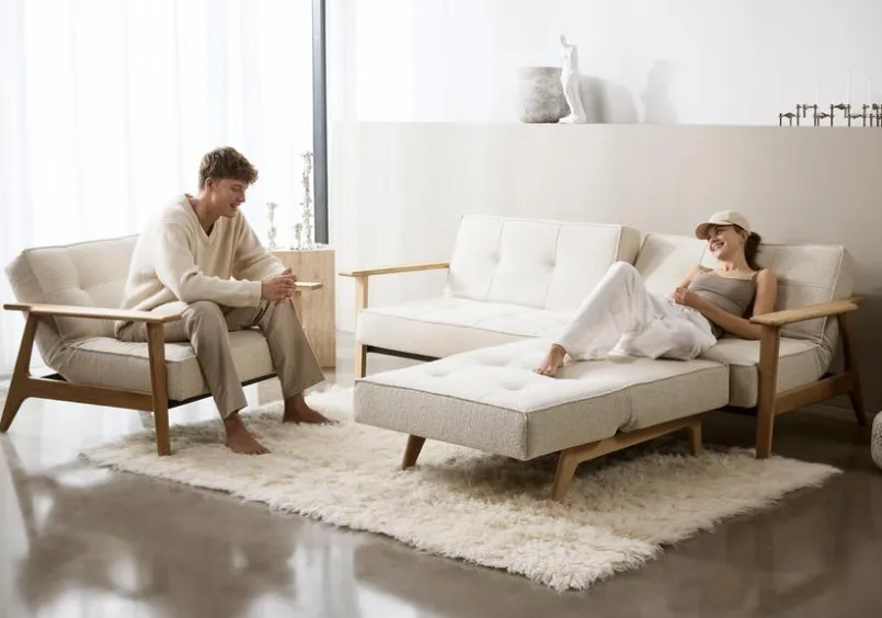 INNOVATION LIVING Sessel-Sessel Splitback Frej Eiche Off White