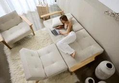 INNOVATION LIVING Sessel-Sessel Splitback Frej Eiche Off White