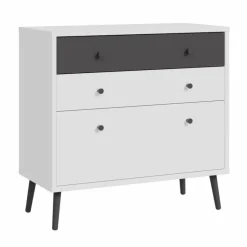 Kommoden|FORTE Sideboard Harllson Weiß / Grau