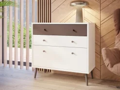 Kommoden|FORTE Sideboard Harllson Weiß / Grau