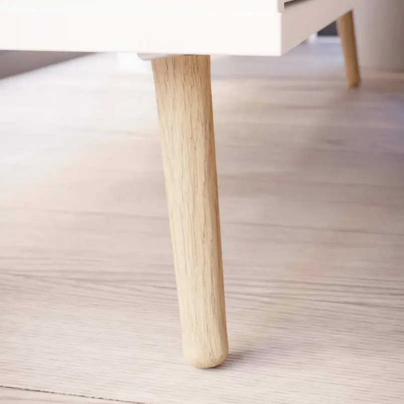 Kommoden|FORTE Sideboard Harllson Weiß / Eiche