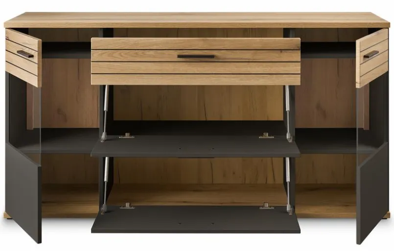 Kommoden|set one by Musterring Sideboard Quincy Anthrazit