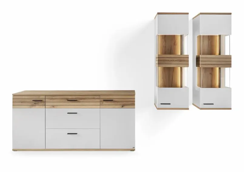 set one by Musterring Kommoden-Sideboard Quincy Lichtgrau