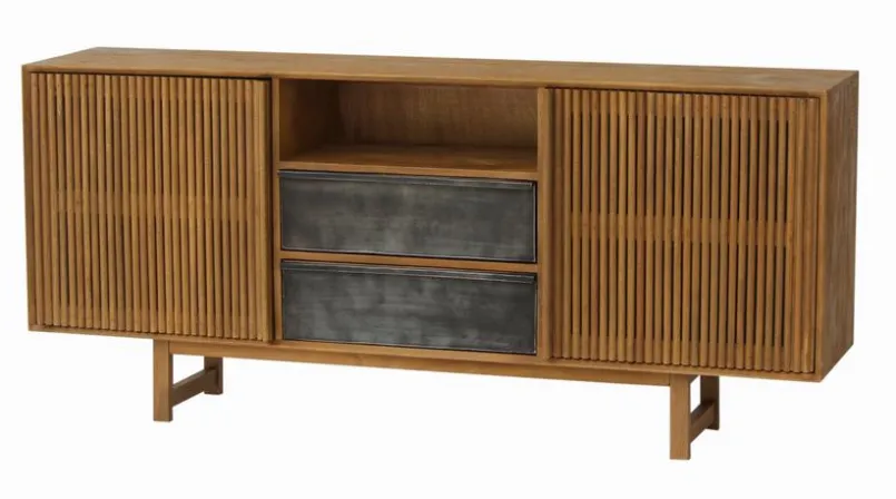 Kommoden|Kommoden|Portobello Sideboard Allure Iron Nussbaum