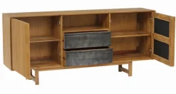 Kommoden|Kommoden|Portobello Sideboard Allure Iron Nussbaum