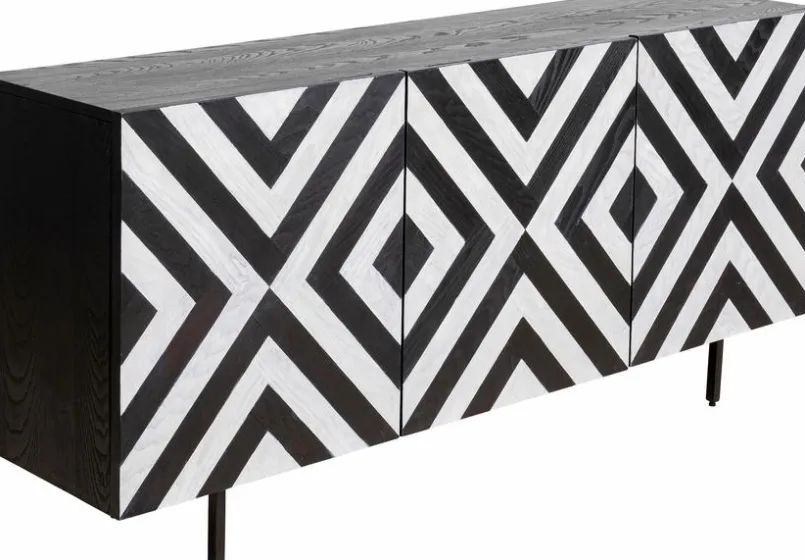 KARE DESIGN Kommoden-Sideboard Arctic 87181 Schwarz / Weiß