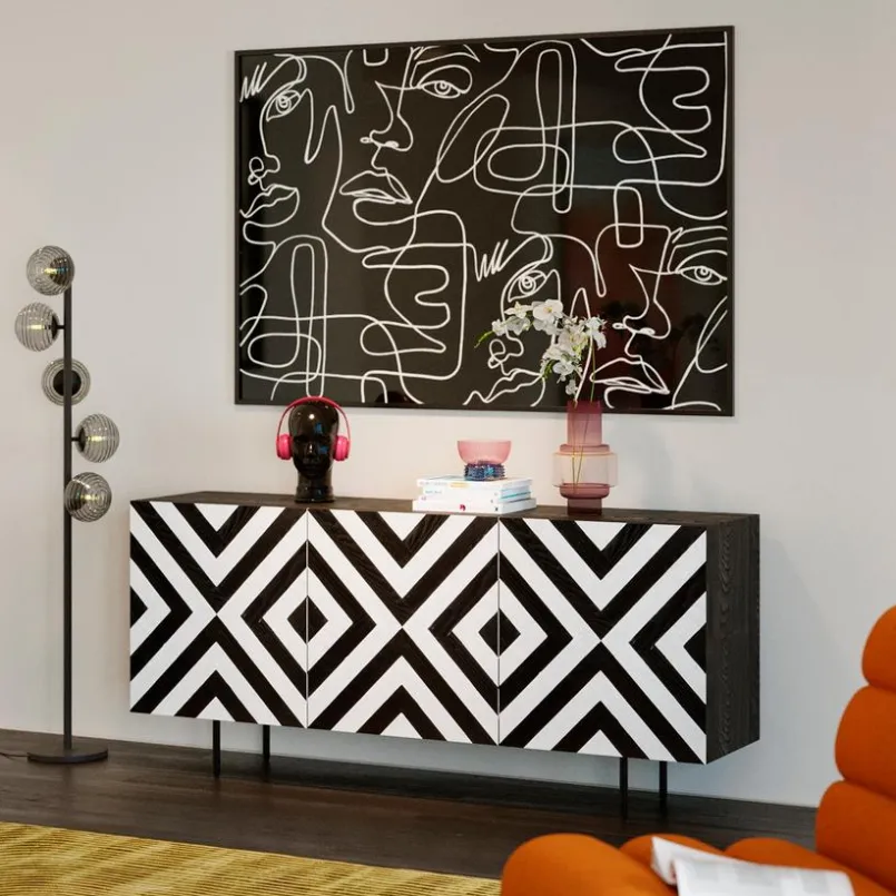 KARE DESIGN Kommoden-Sideboard Arctic 87181 Schwarz / Weiß