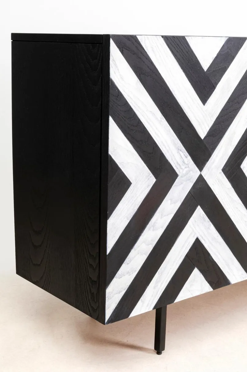 KARE DESIGN Kommoden-Sideboard Arctic 87181 Schwarz / Weiß