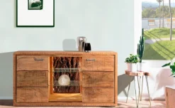 Kommoden|Kommoden|WOLFMÖBEL Sideboard Bark 4060 Akazie