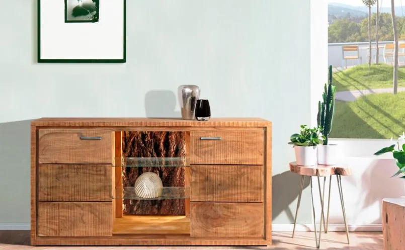 Kommoden|Kommoden|WOLFMÖBEL Sideboard Bark 4060 Akazie