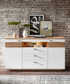 Wohnconcept Kommoden-Sideboard Duron Weiß