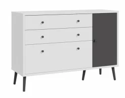 Kommoden|FORTE Sideboard Harllson Weiß / Grau