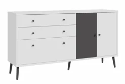 Kommoden|FORTE Sideboard Harllson Weiß / Grau